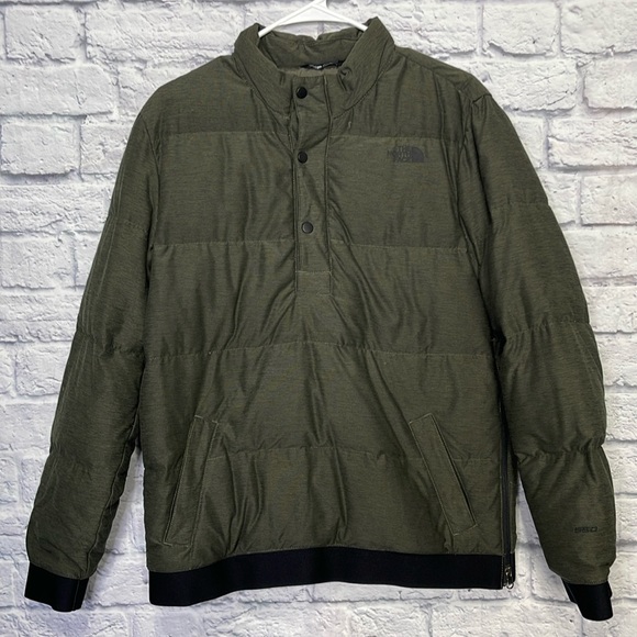 The North Face Men’s Eros Down Pullover Jacket Small Taupe Green Heather New - Picture 11 of 11